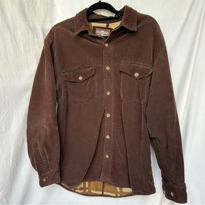 Levi Strauss & Co Brown Fleece Lined Corduroy Button Down Jacket Size M
